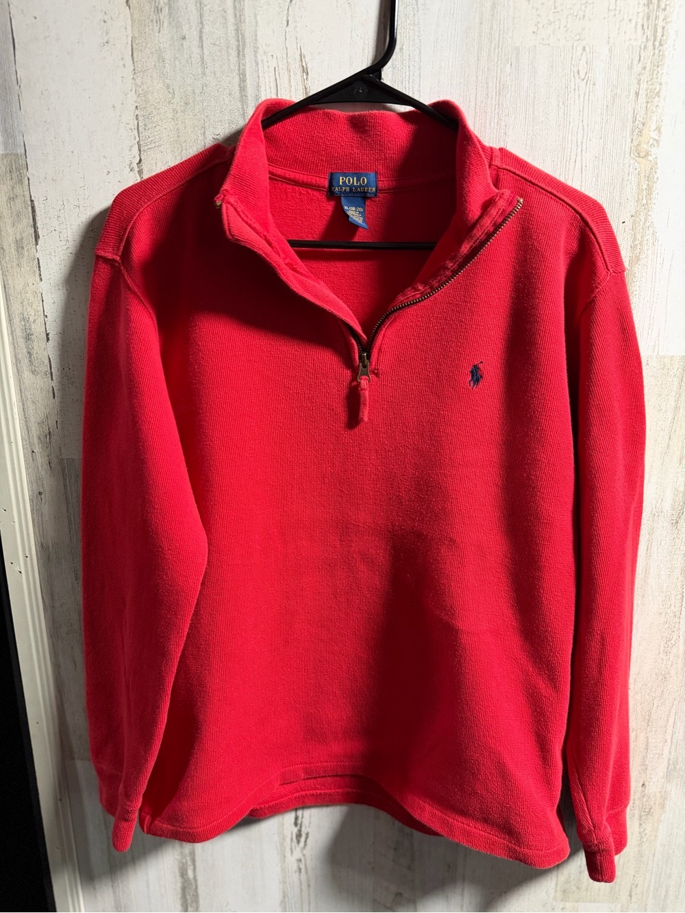 Polo Ralph Lauren Quarter-Zip Pullover Red Size Large